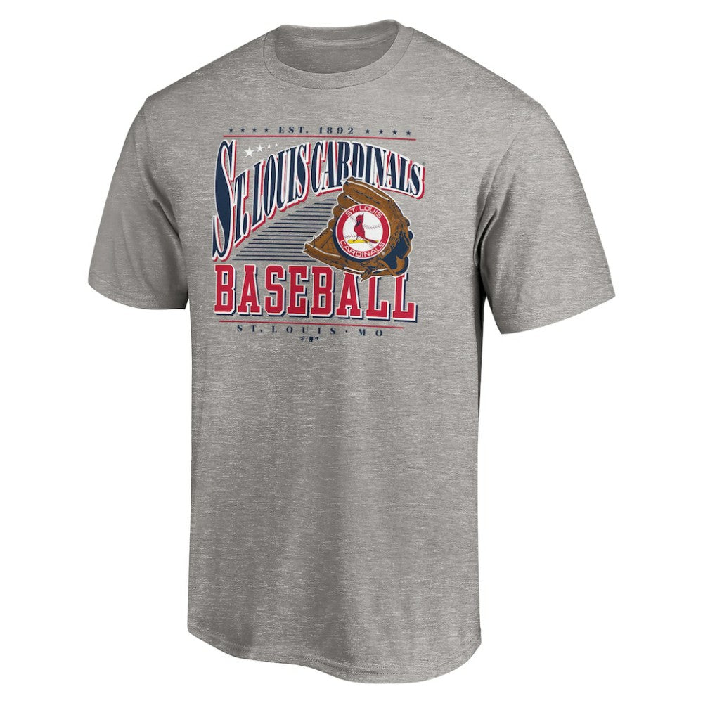 St. Louis Cardinals Cooperstown Collection Winning Time T-Shirt - Heather Gray