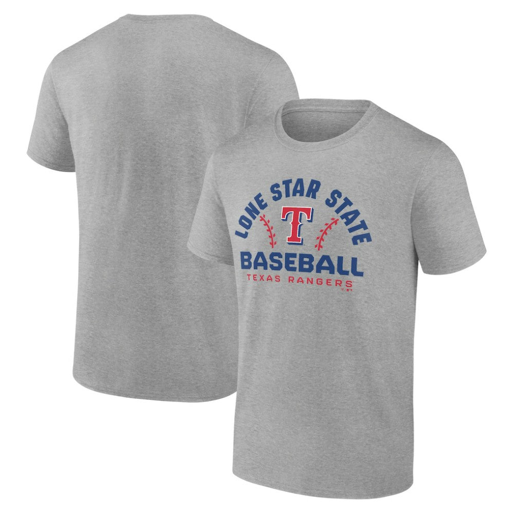Texas Rangers Team Go For Two T-Shirt - Heather Gray
