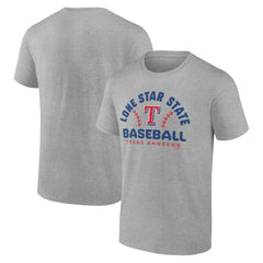 Texas Rangers Team Go For Two T-Shirt - Heather Gray