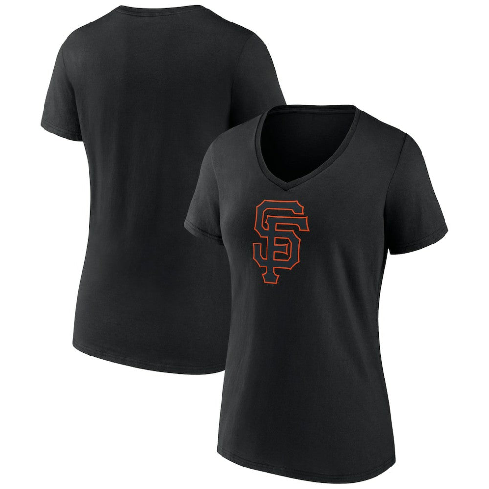 San Francisco Giants Women's Rough Diamond V-Neck T-Shirt - Black