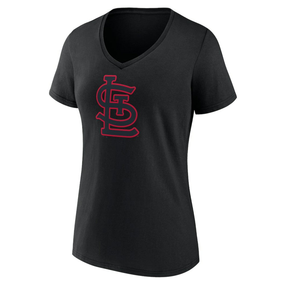 St. Louis Cardinals Women's Rough Diamond V-Neck T-Shirt - Black