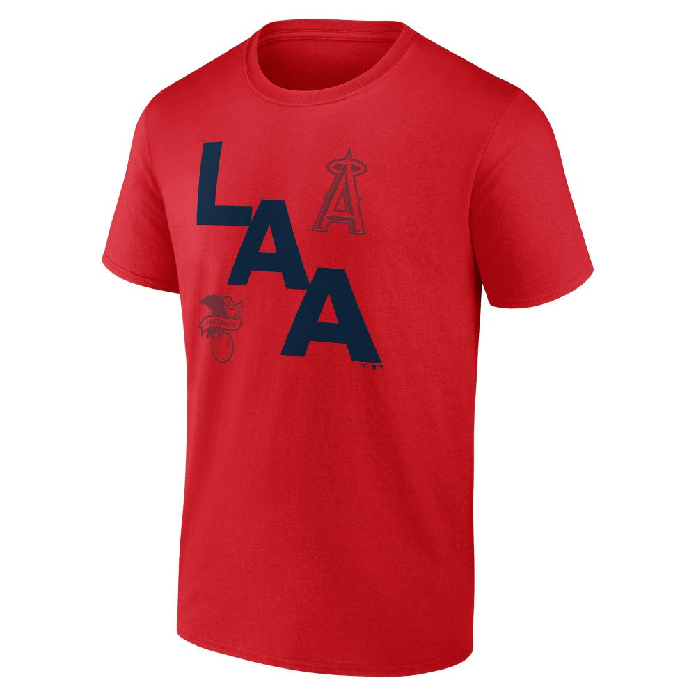 Los Angeles Angels Record Shattered T-Shirt - Red