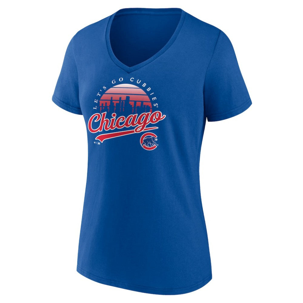 Chicago Cubs Women's One Champion V-Neck T-Shirt - Royal