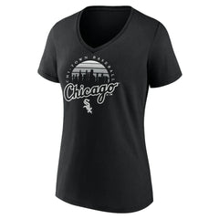 Chicago White Sox Women's One Champion V-Neck T-Shirt - Black