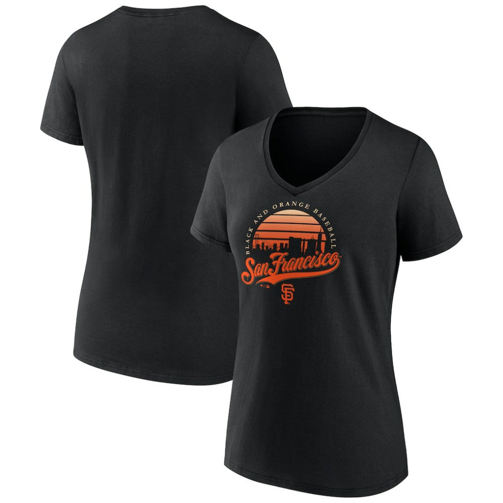 San Francisco Giants Women's One Champion V-Neck T-Shirt - Black