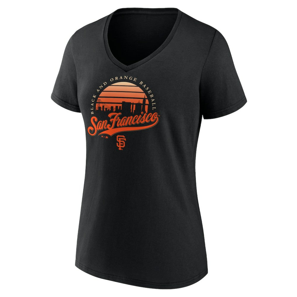 San Francisco Giants Women's One Champion V-Neck T-Shirt - Black