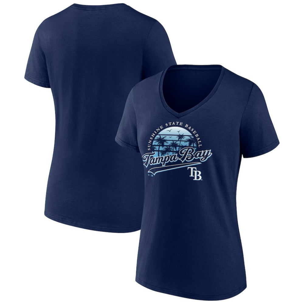 Tampa Bay Rays Women's One Champion V-Neck T-Shirt - Navy