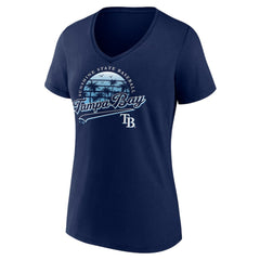 Tampa Bay Rays Women's One Champion V-Neck T-Shirt - Navy