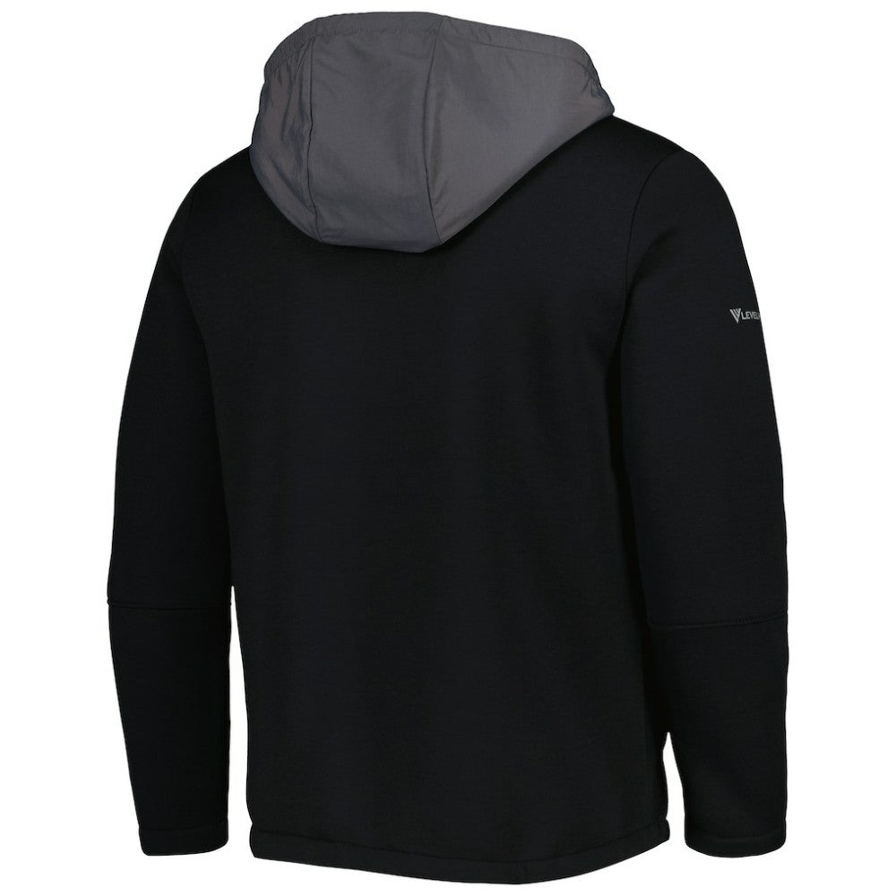 Atlanta Braves Levelwear Ruckus Quarter-Zip Hoodie - Black