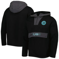 Chicago Cubs Levelwear Ruckus Quarter-Zip Hoodie - Black