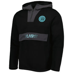 Chicago Cubs Levelwear Ruckus Quarter-Zip Hoodie - Black