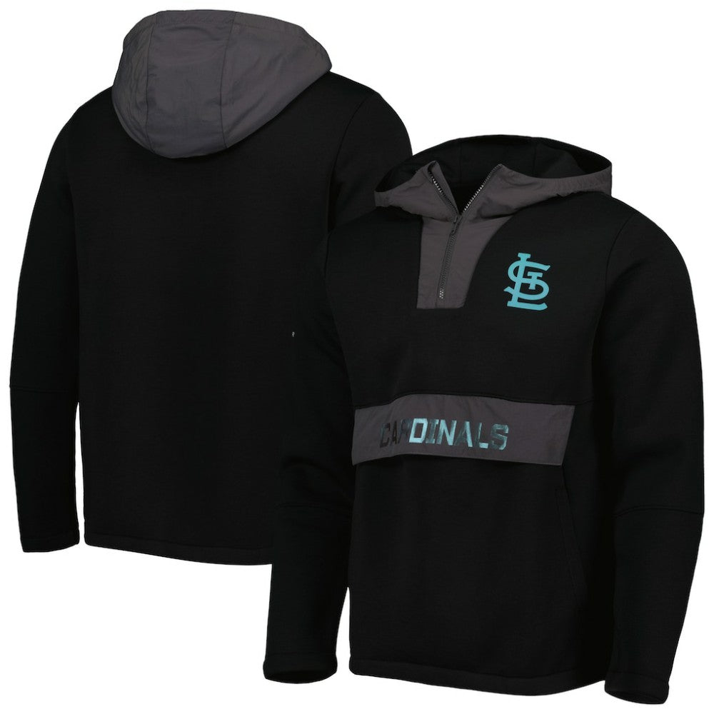 St. Louis Cardinals Levelwear Ruckus Quarter-Zip Hoodie - Black