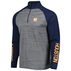 Houston Astros Levelwear Vandal Raglan Quarter-Zip Top - Heather Gray