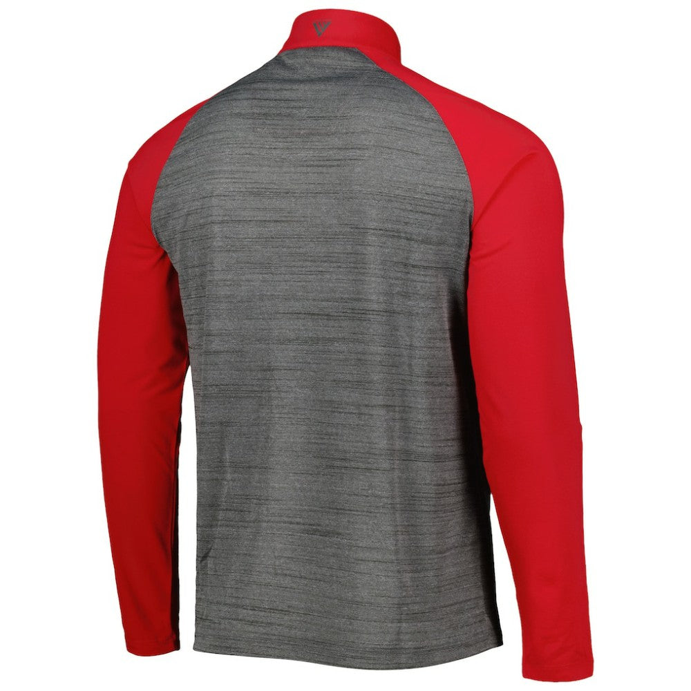 St. Louis Cardinals Levelwear Vandal Raglan Quarter-Zip Top - Heather Gray