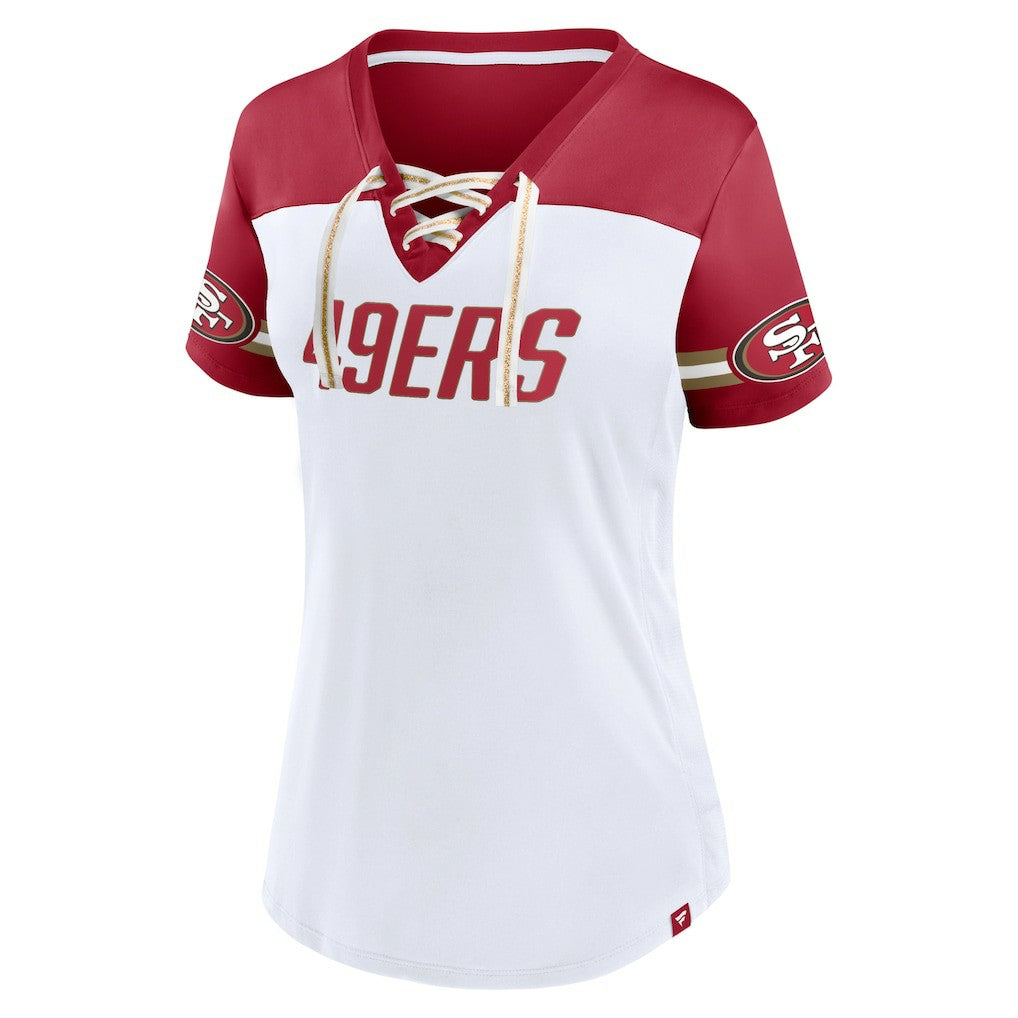 Deebo Samuel San Francisco 49ers Women's Athena Name & Number V-Neck Top - White on sale