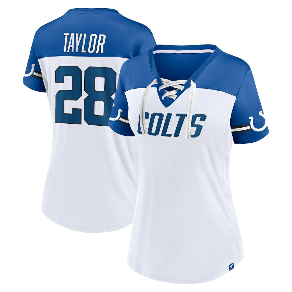 Jonathan Taylor Indianapolis Colts Women's Athena Name & Number V-Neck Top - White sale