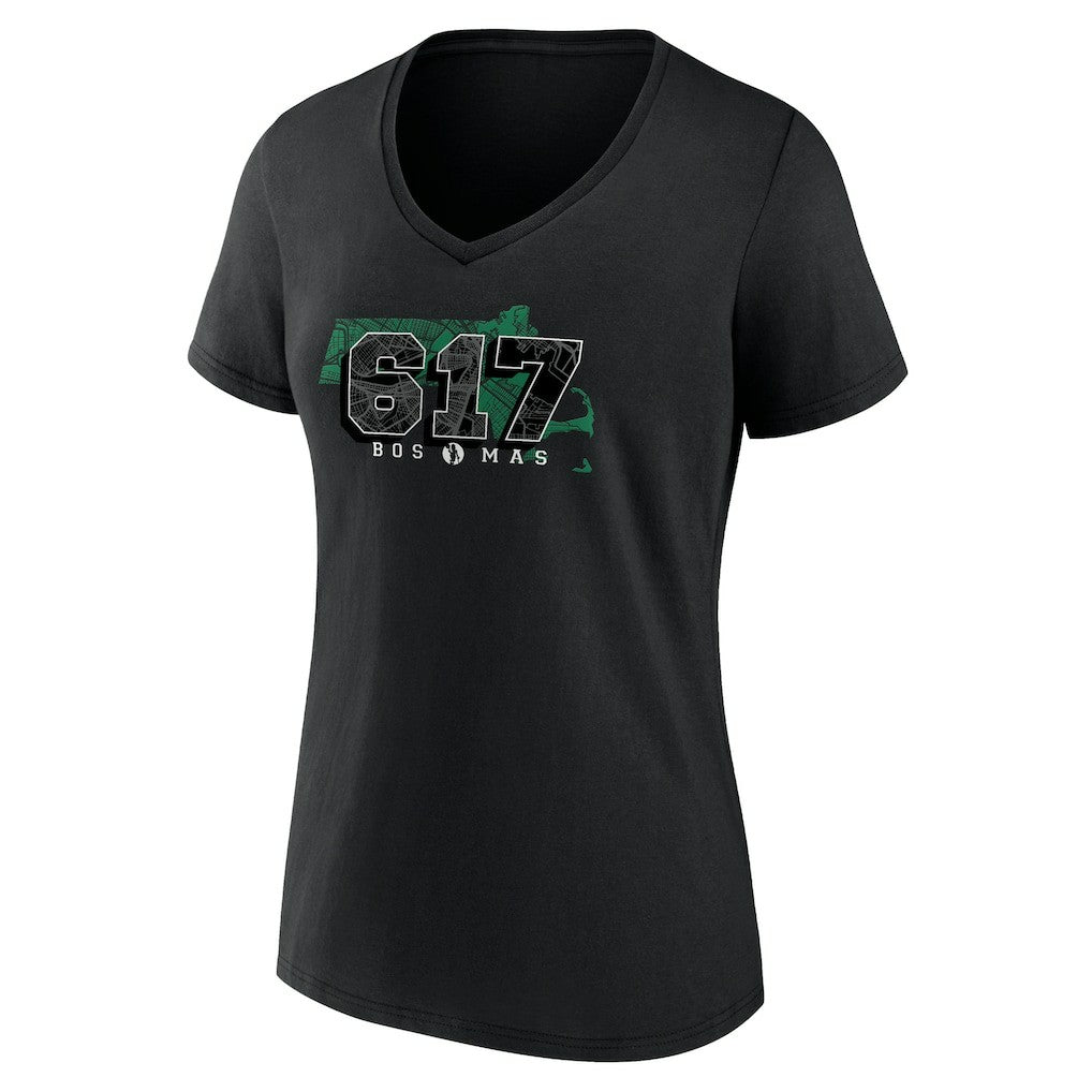 Boston Celtics Women's Core Hometown Launch V-Neck T-Shirt - Black outlet