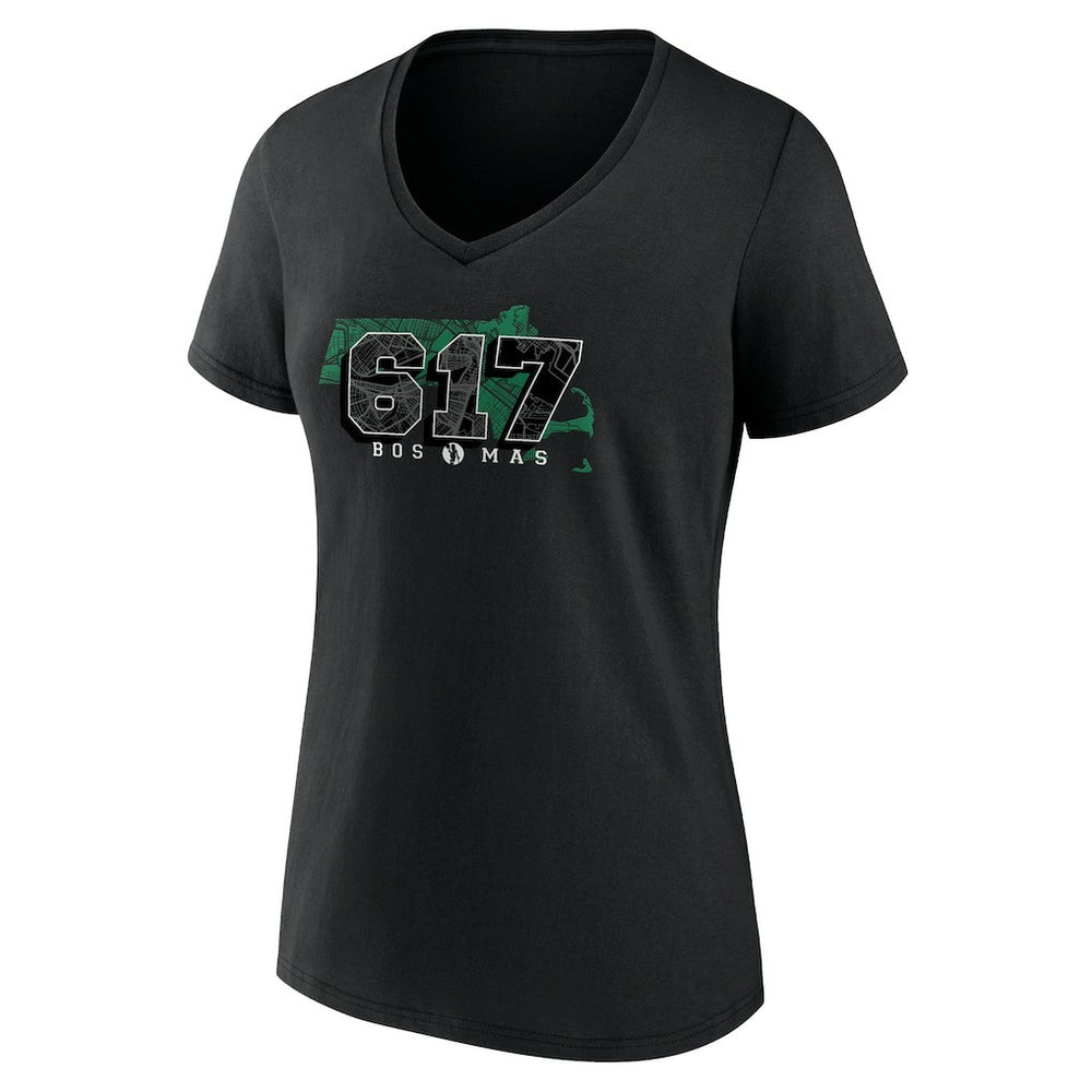 Boston Celtics Women's Core Hometown Launch V-Neck T-Shirt - Black outlet