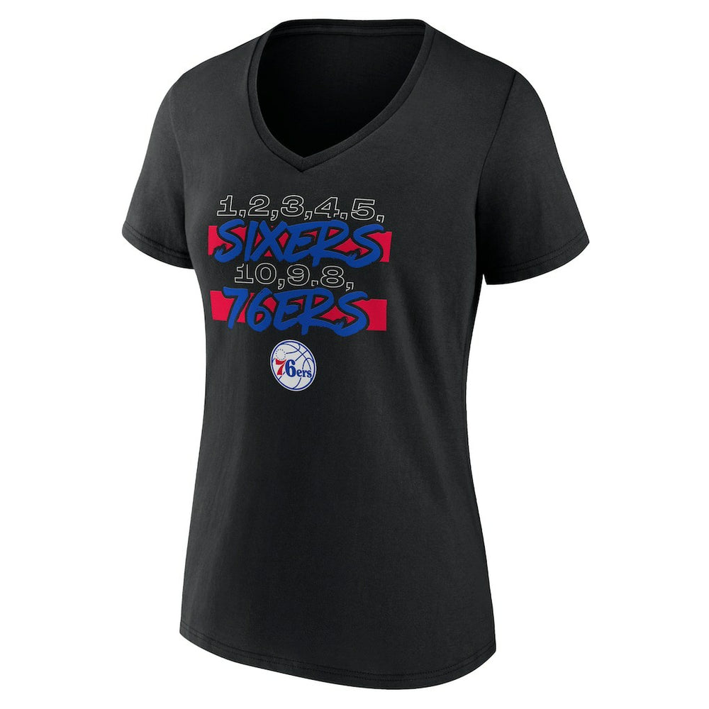 Women's Black Philadelphia 76ers Core Hometown V-Neck T-Shirt online