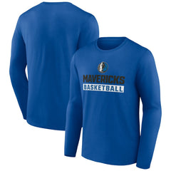 Dallas Mavericks Let's Go Long Sleeve T-Shirt sale - Royal discount