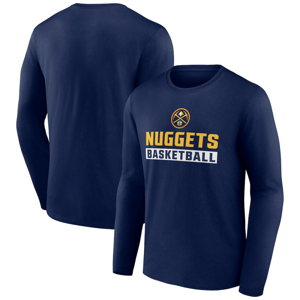 Denver Nuggets Let's Go Long Sleeve T-Shirt sale - Navy cheap