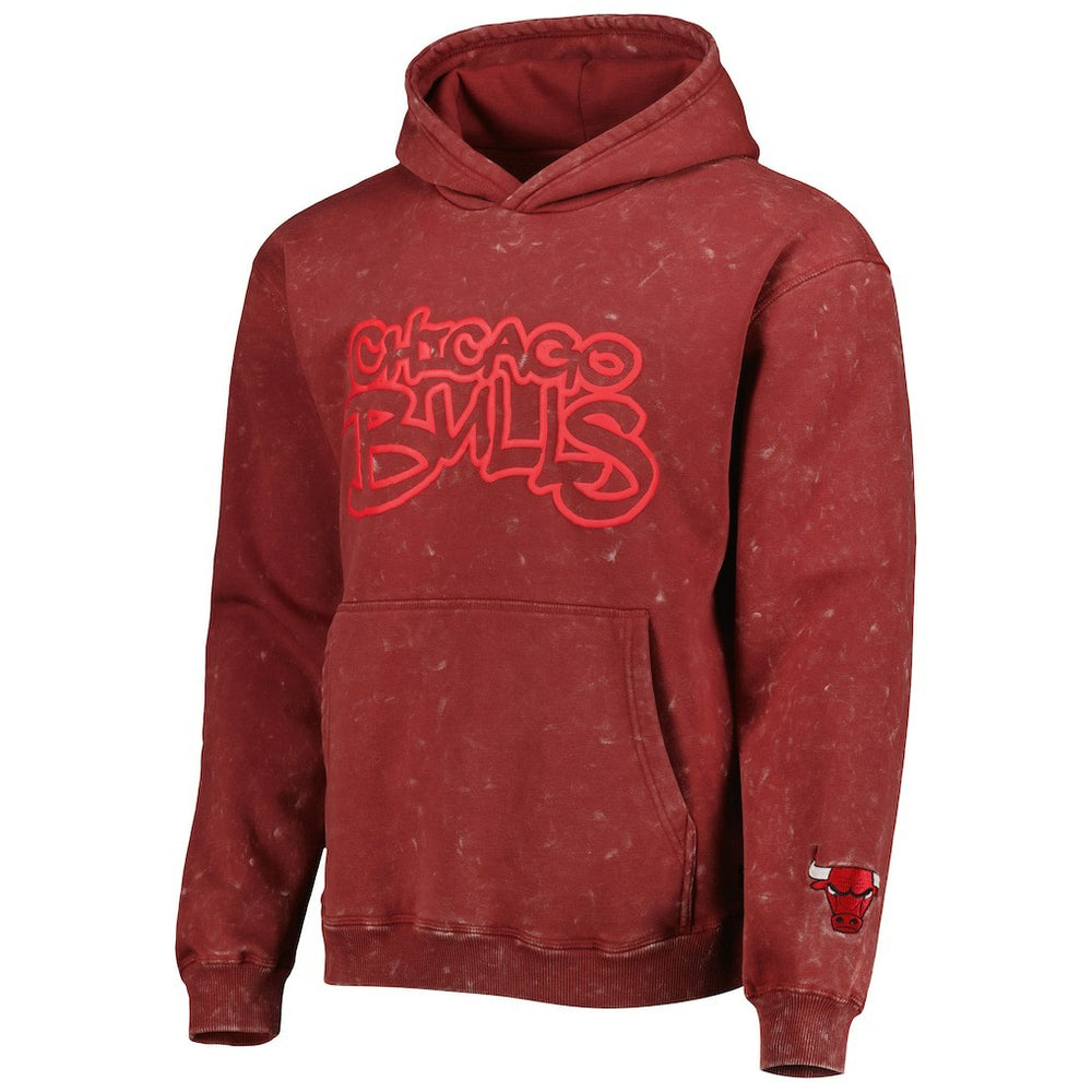 Chicago Bulls The Wild Collective Unisex Tonal Acid Wash Pullover Hoodie - Red on sale