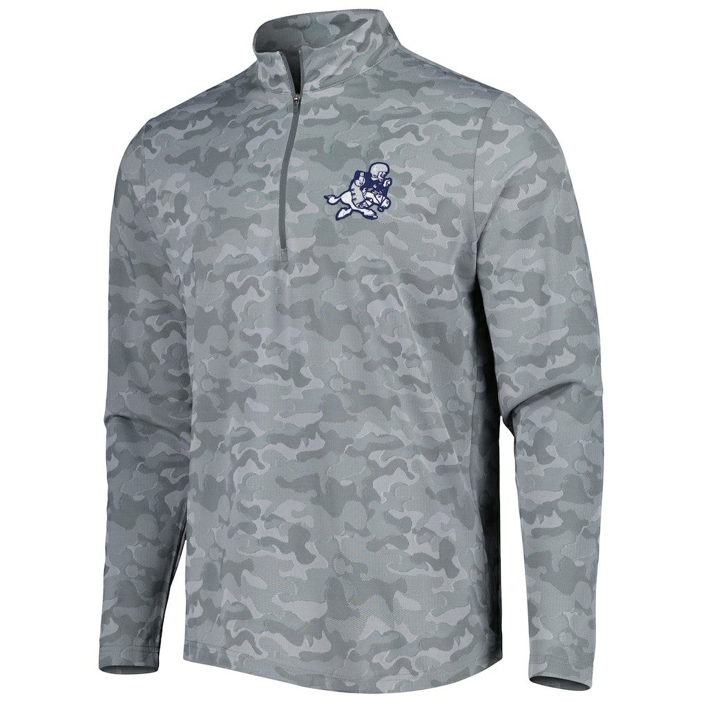 Dallas Cowboys Antigua Brigade Throwback Quarter-Zip Top - Gray outlet