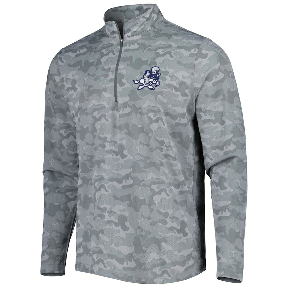 Dallas Cowboys Antigua Brigade Throwback Quarter-Zip Top - Gray outlet