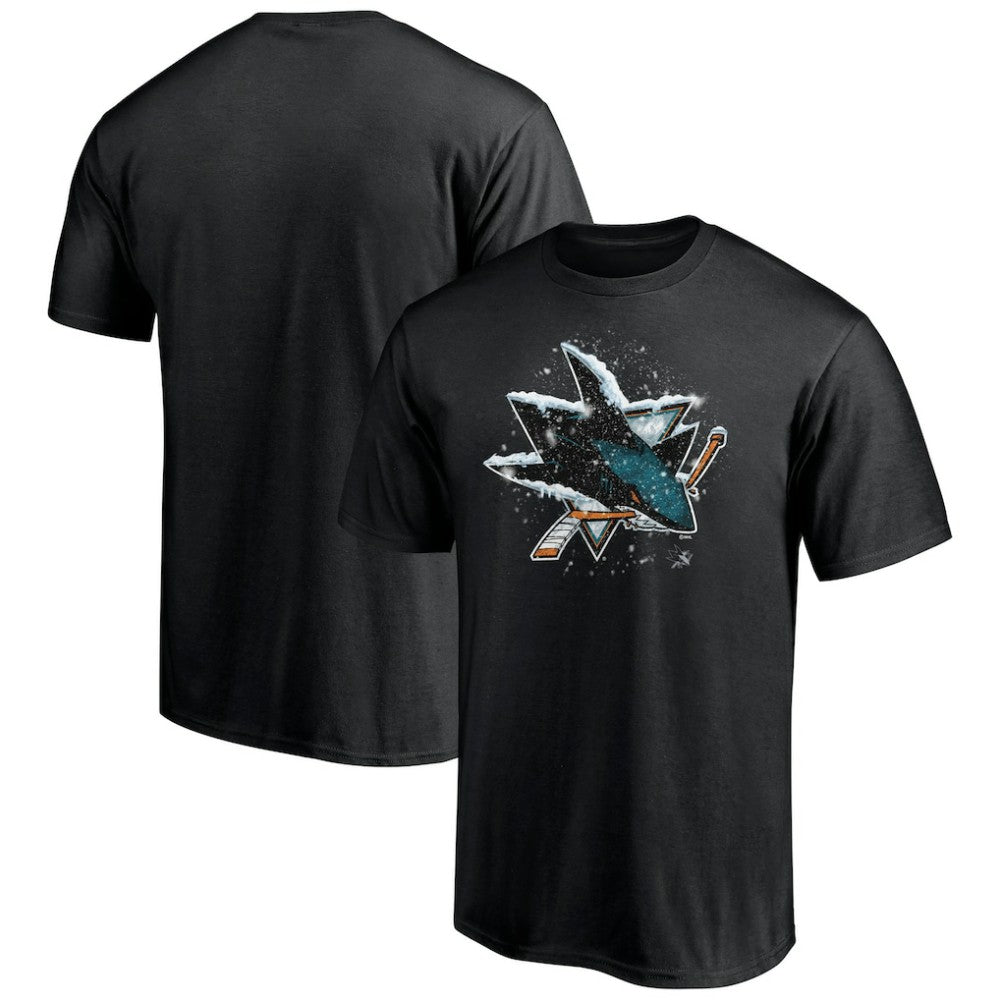San Jose Sharks Snow Logo T-Shirt Black