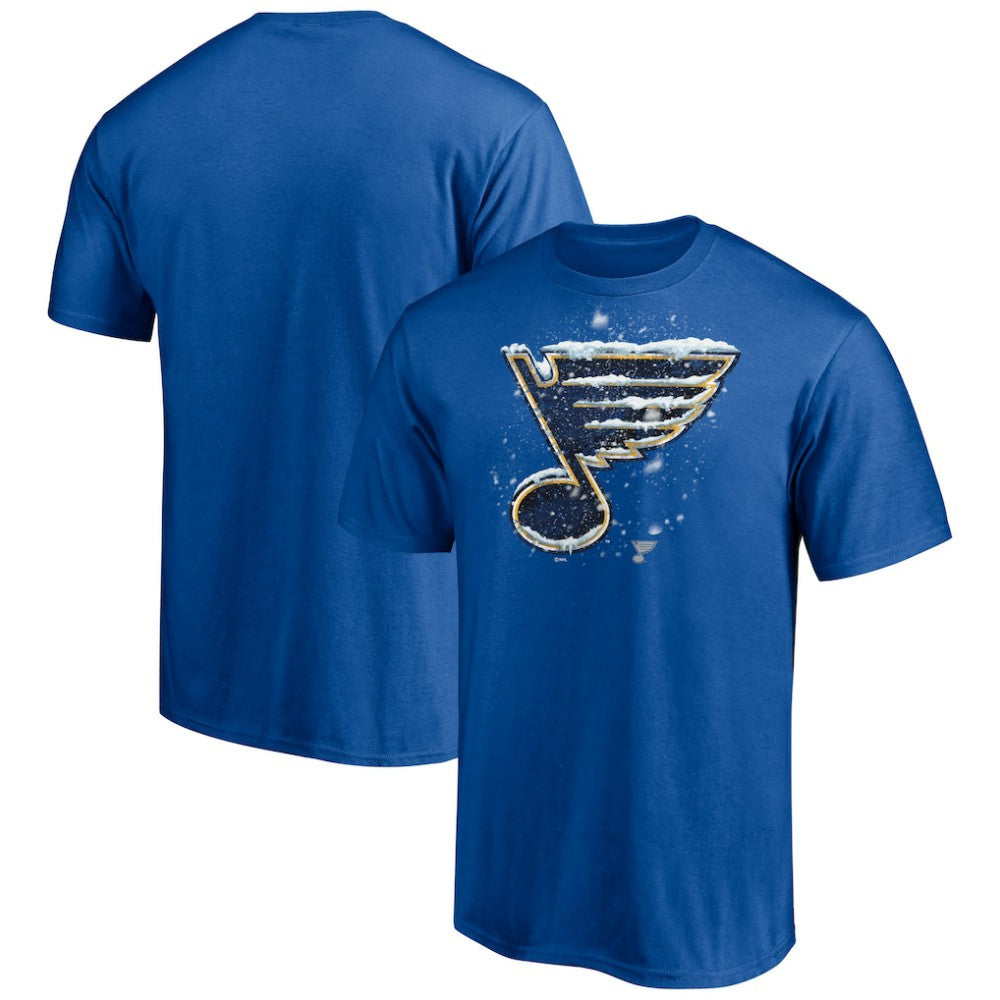 St. Louis Blues Snow Logo T-Shirt Blue