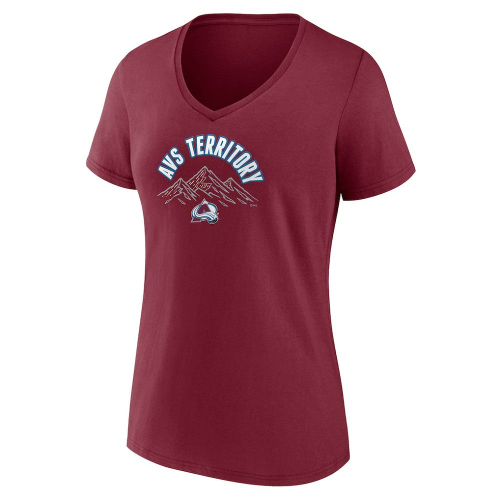Colorado Avalanche Women's Active Edge V-Neck T-Shirt Burgundy