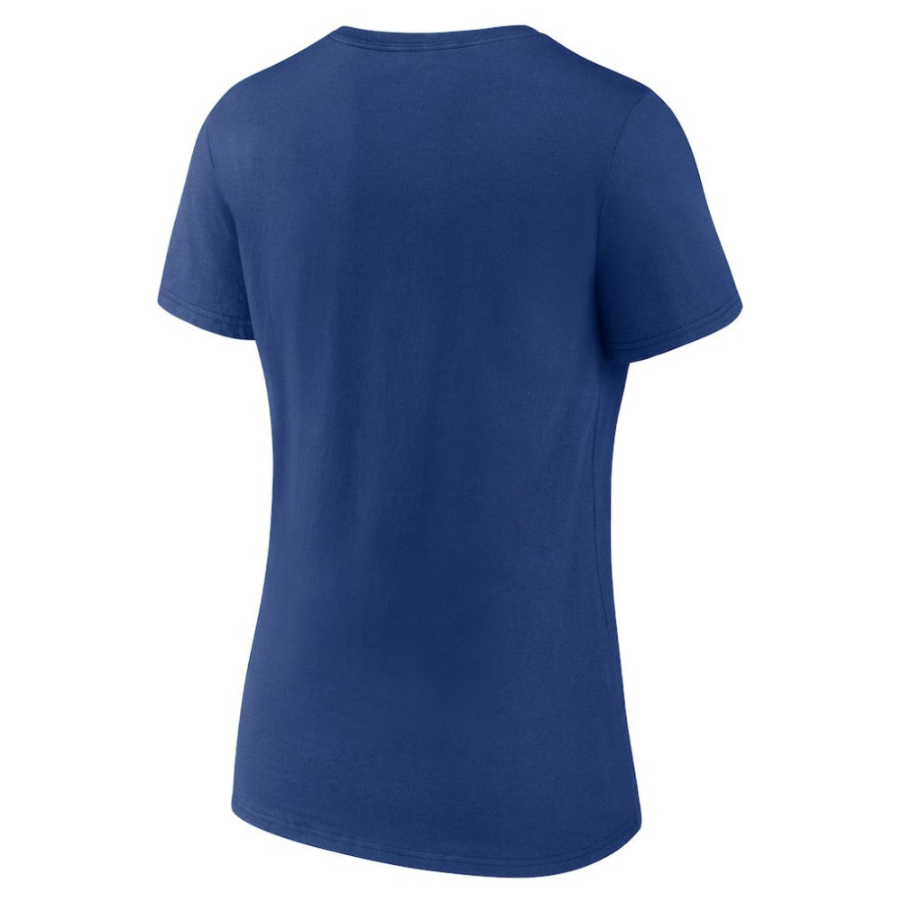 Edmonton Oilers Women's Primary Play V-Neck T-Shirt Blue
