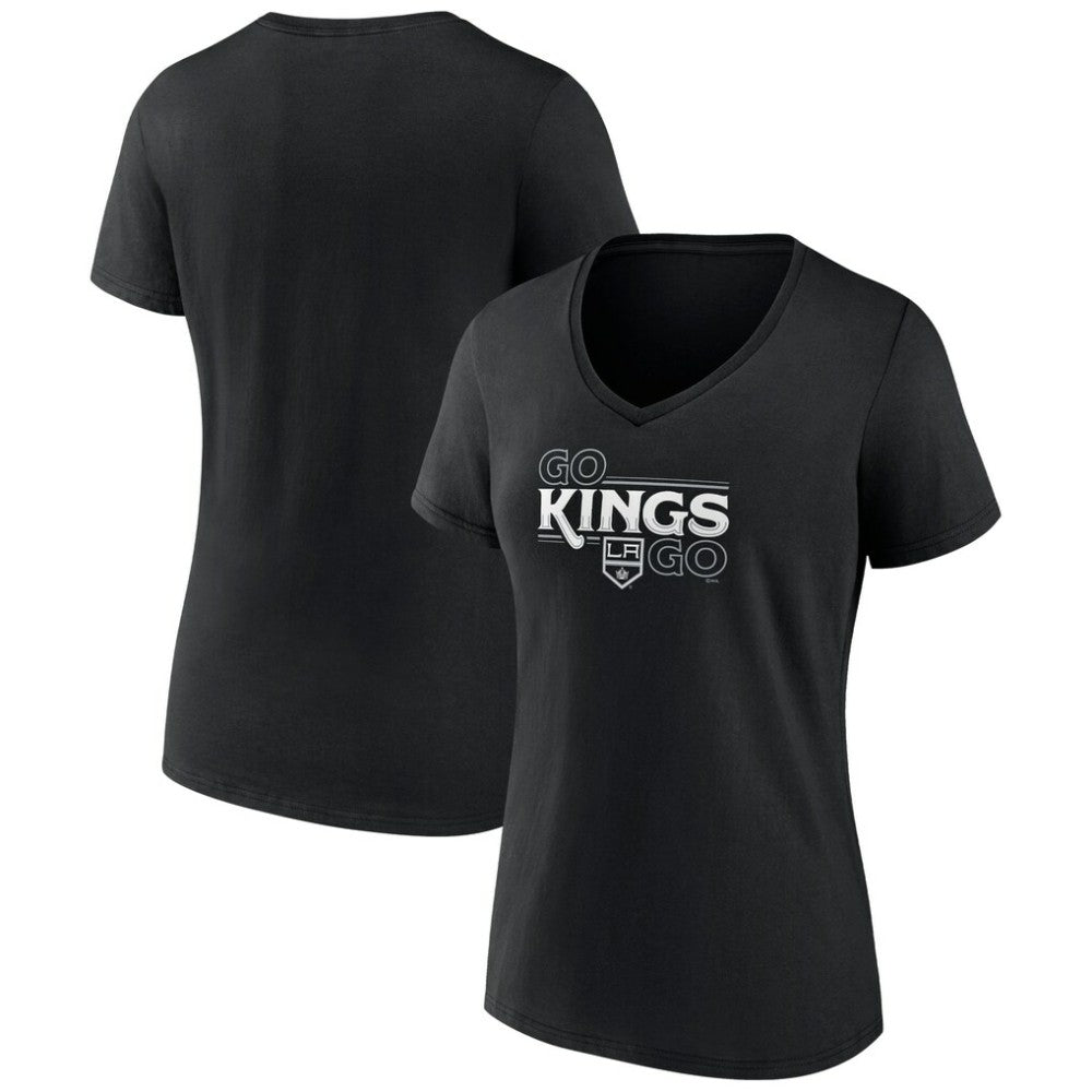 Los Angeles Kings Women's Active Edge V-Neck T-Shirt Black