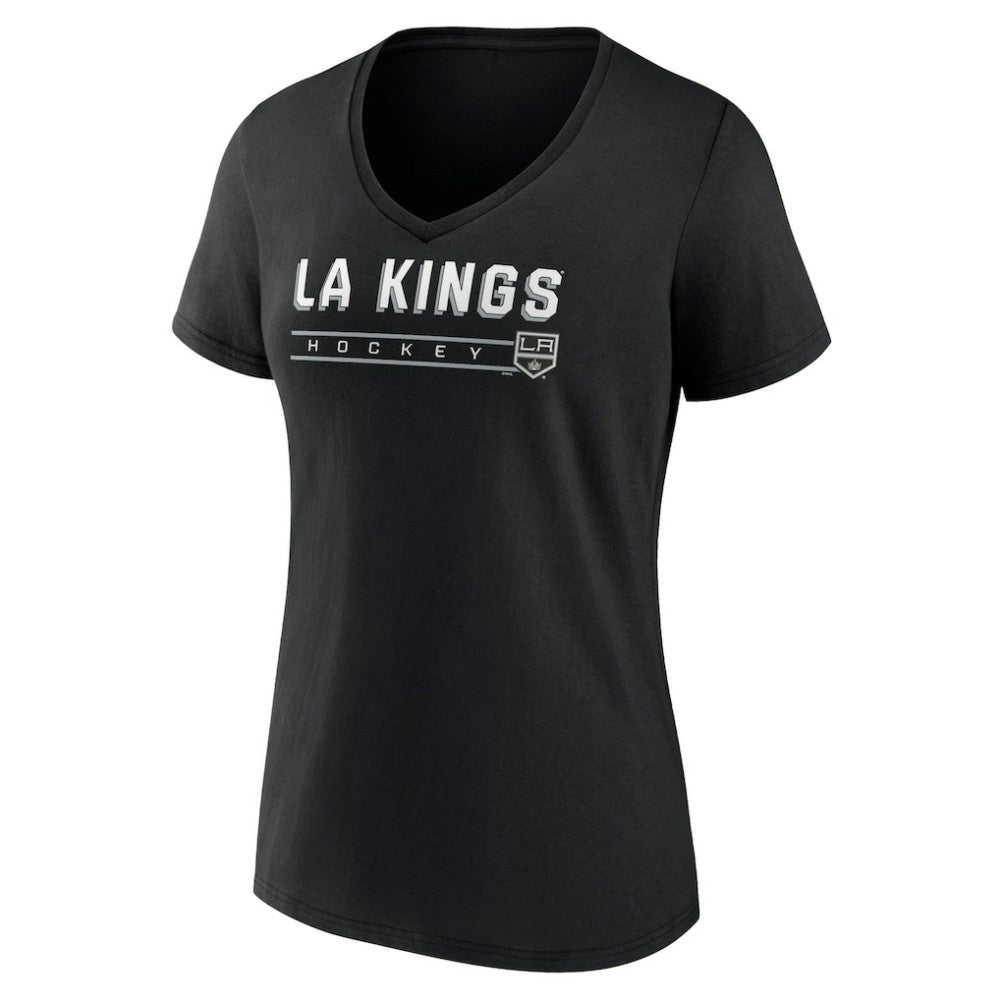 Los Angeles Kings Women's Primary Play V-Neck T-Shirt Black