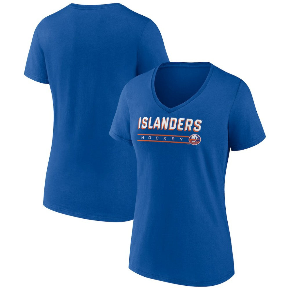 New York Islanders Women's Primary Play V-Neck T-Shirt Royal
