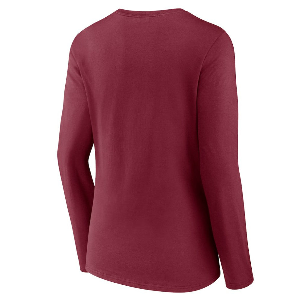 Colorado Avalanche Women's Forge Long Sleeve V-Neck T-Shirt Burgundy