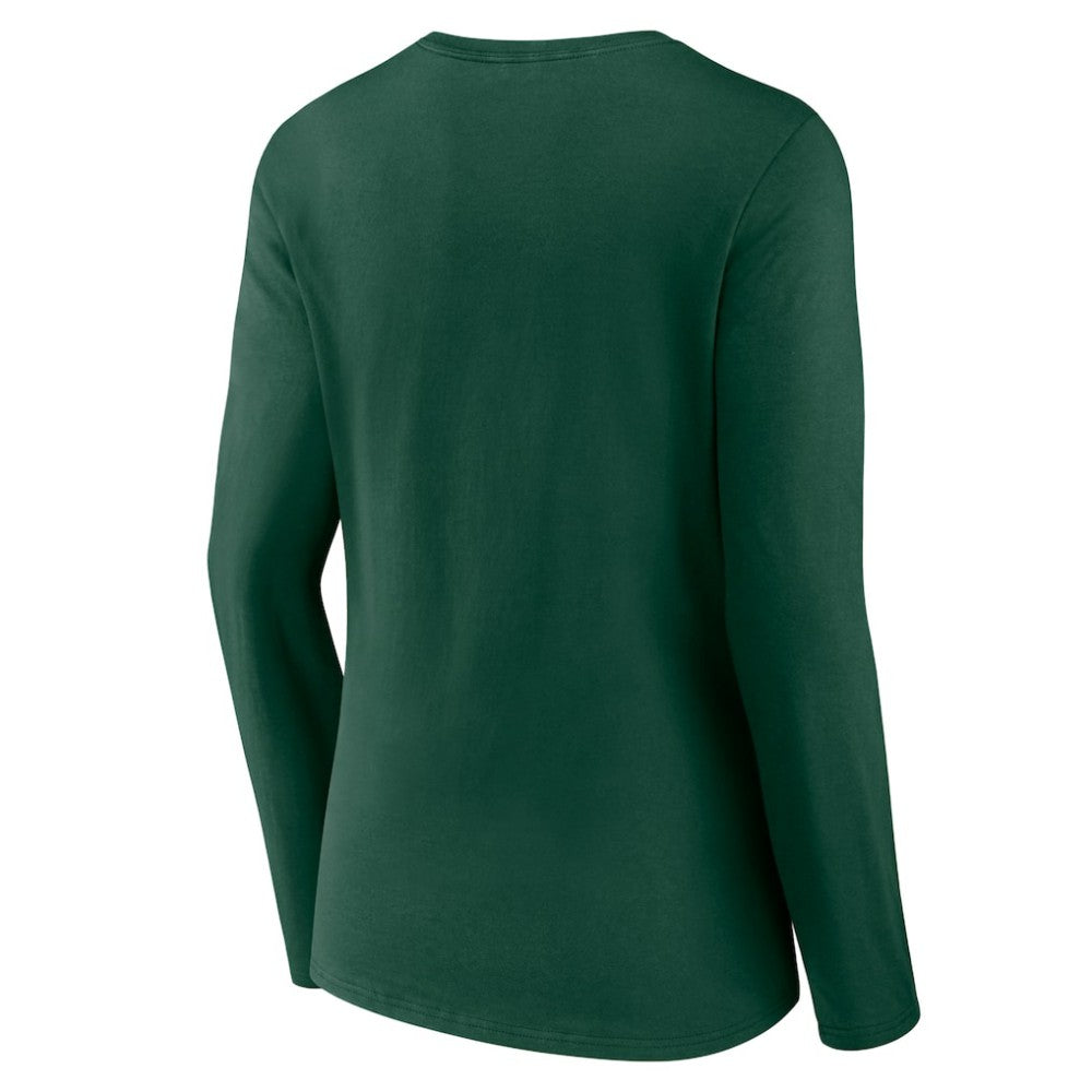 Minnesota Wild Women's Forge Long Sleeve V-Neck T-Shirt Green