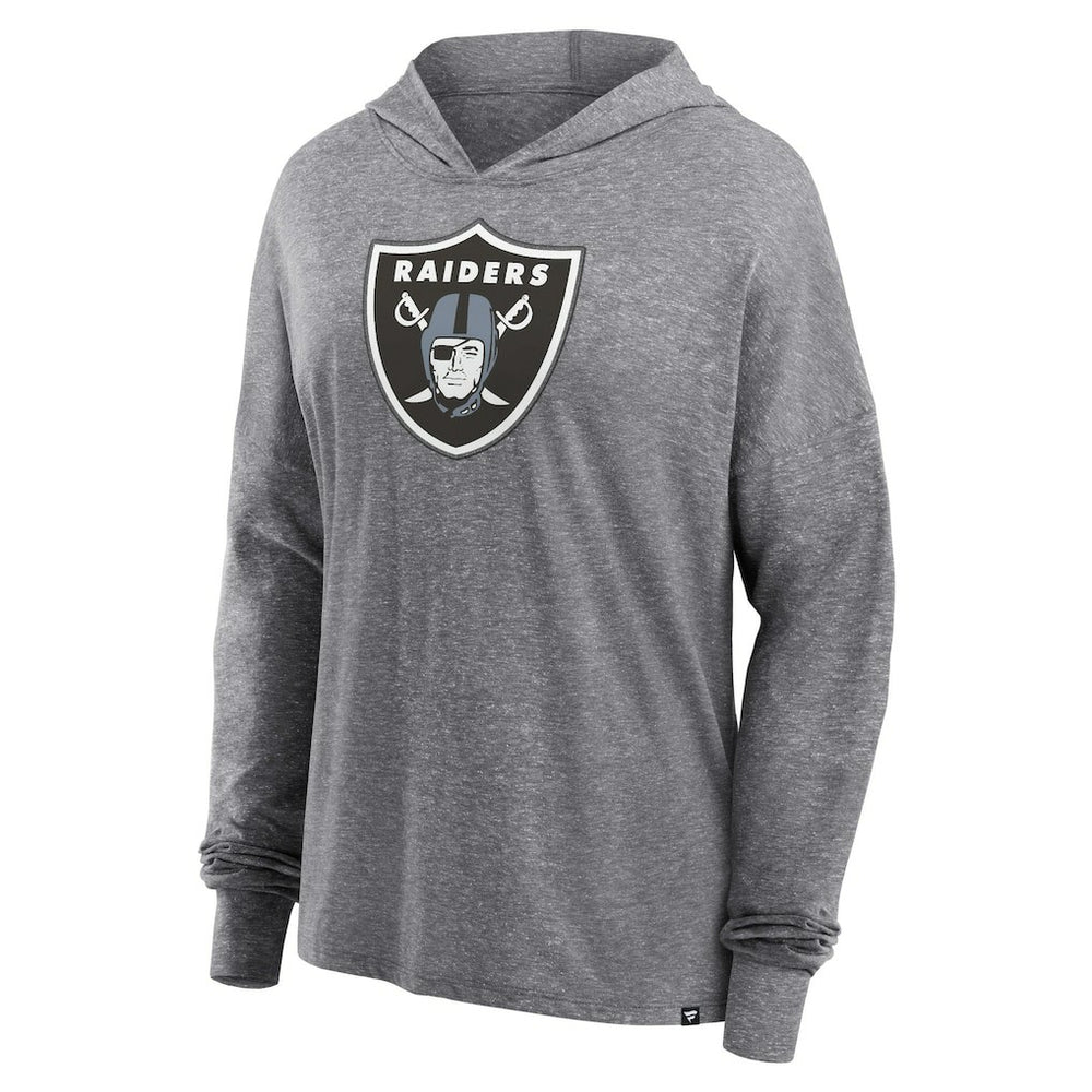 Las Vegas Raiders Women's Cozy Primary Pullover Hoodie - Heather Gray on sale