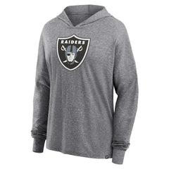 Las Vegas Raiders Women's Cozy Primary Pullover Hoodie - Heather Gray on sale