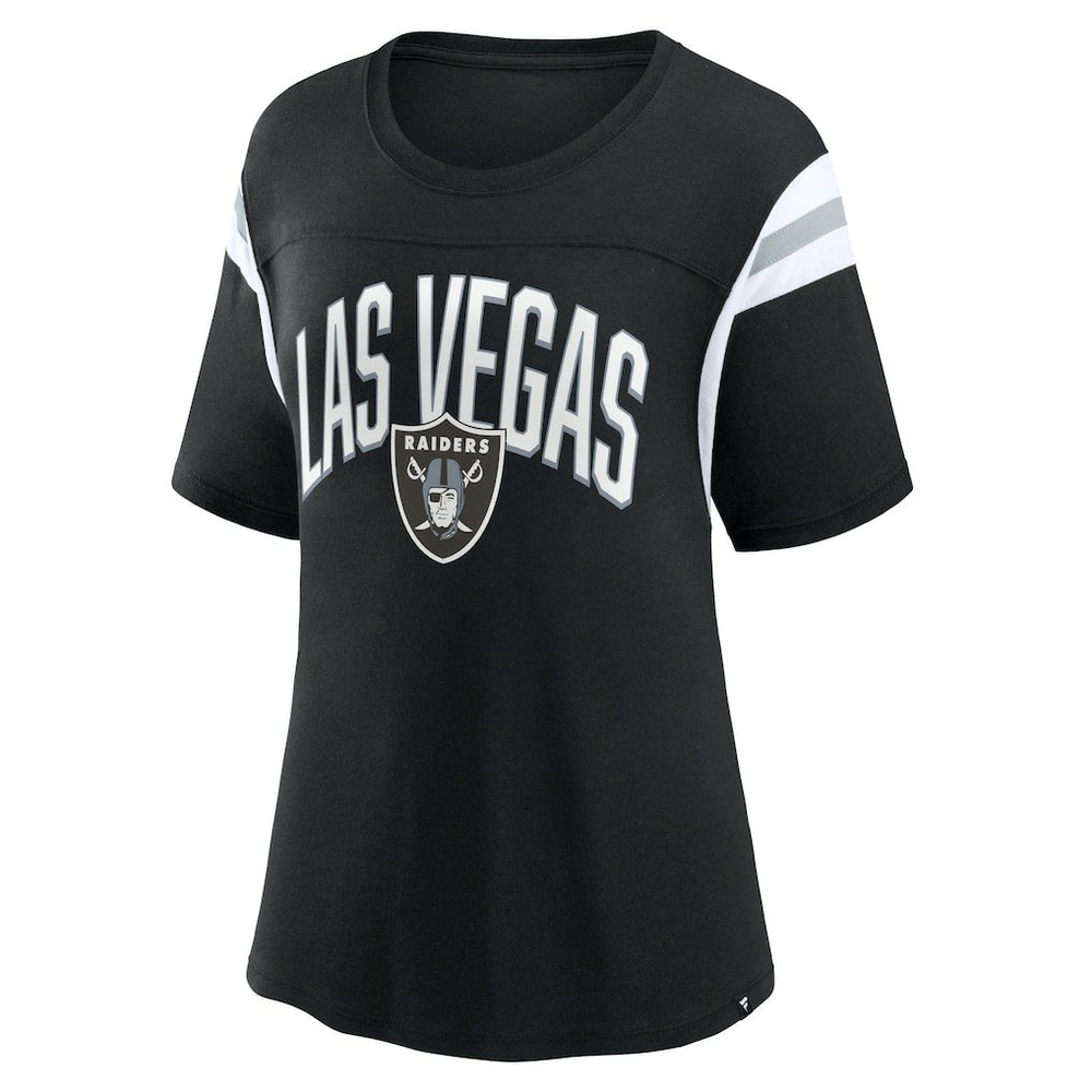 Las Vegas Raiders Women's Earned Stripes T-Shirt - Black discount
