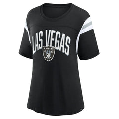 Las Vegas Raiders Women's Earned Stripes T-Shirt - Black discount