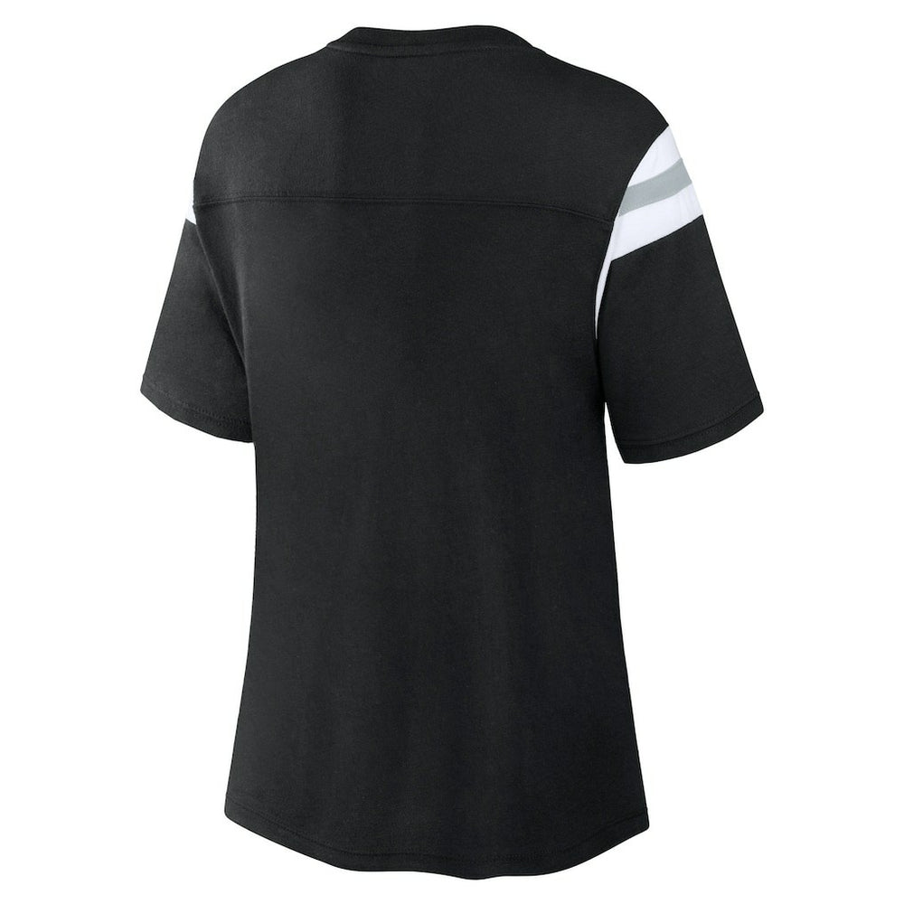 Las Vegas Raiders Women's Earned Stripes T-Shirt - Black discount