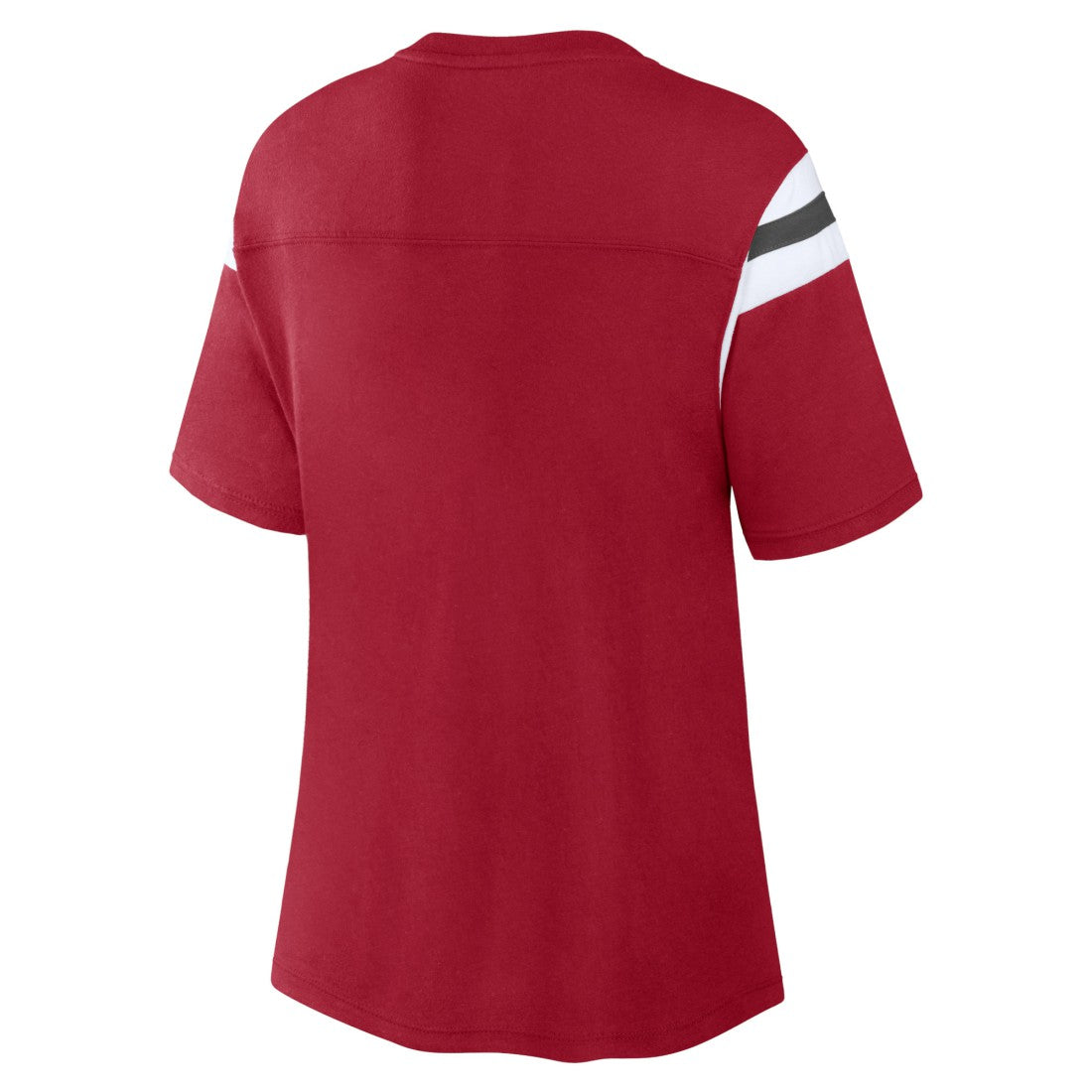 Tampa Bay Buccaneers Women's Earned Stripes T-Shirt - Red for sale