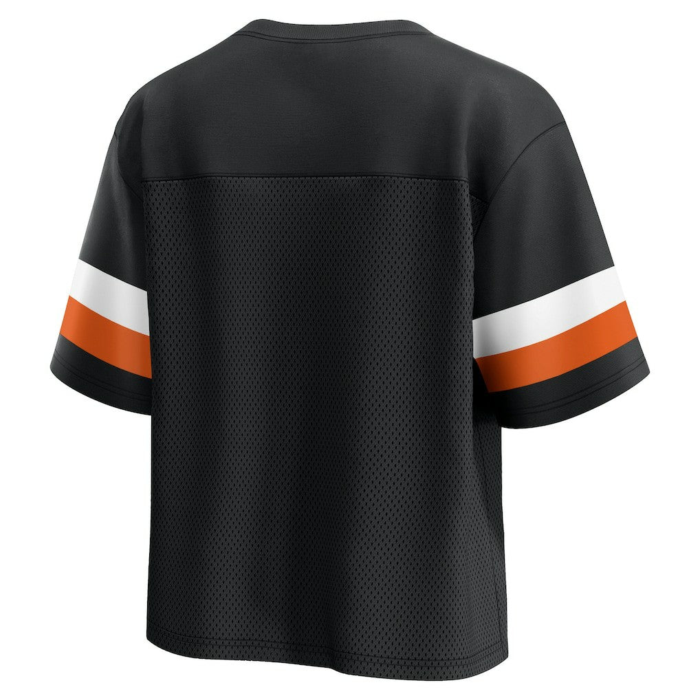 Cincinnati Bengals Women's Established Jersey Cropped V-Neck T-Shirt - Black sale