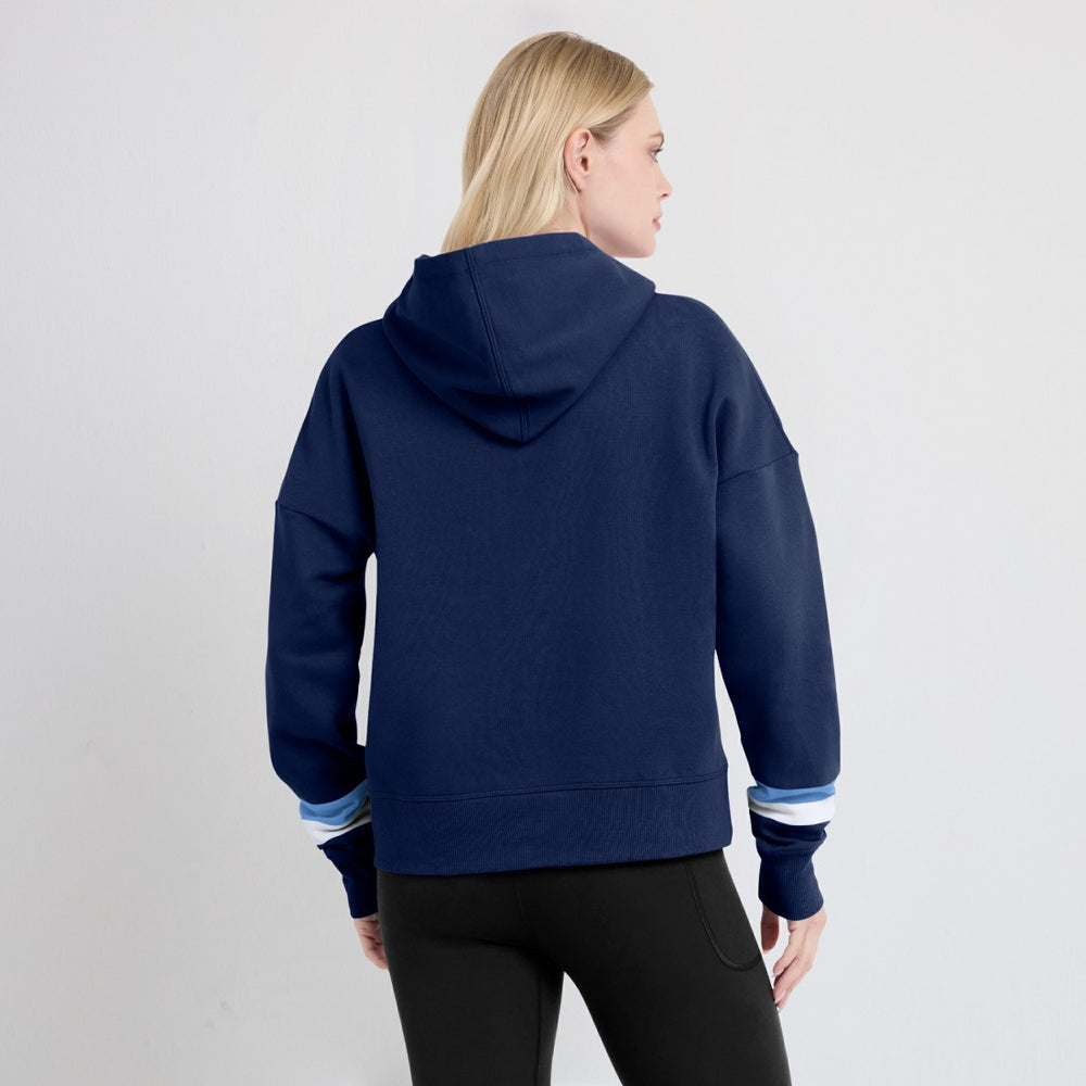 Tennessee Titans Women's Over Under Pullover Hoodie - Navy sale