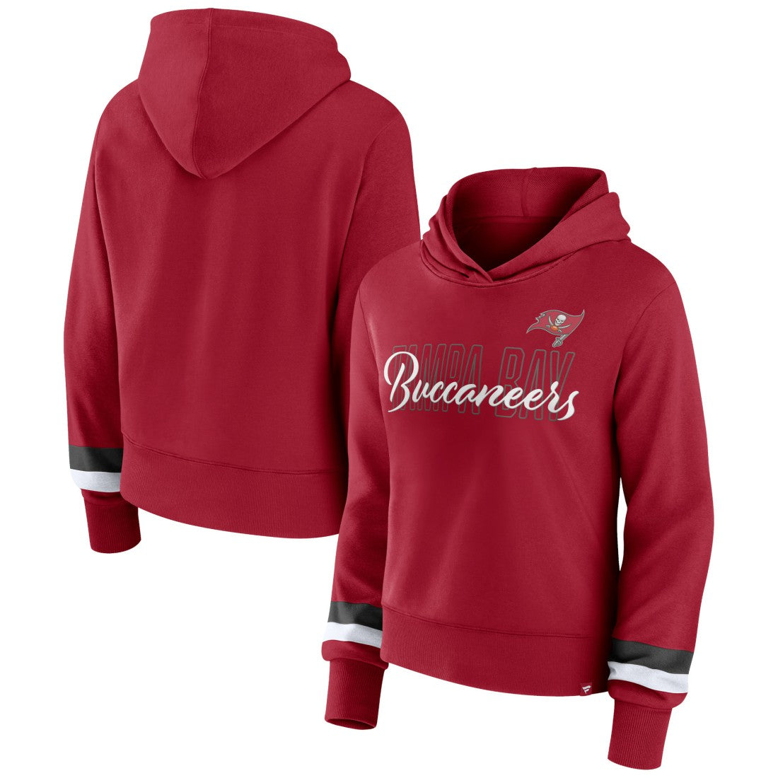 Tampa Bay Buccaneers Women's Over Under Pullover Hoodie - Red for sale
