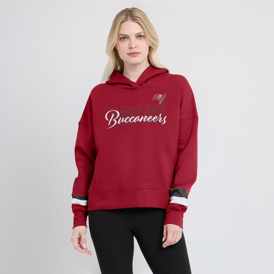 Tampa Bay Buccaneers Women's Over Under Pullover Hoodie - Red for sale