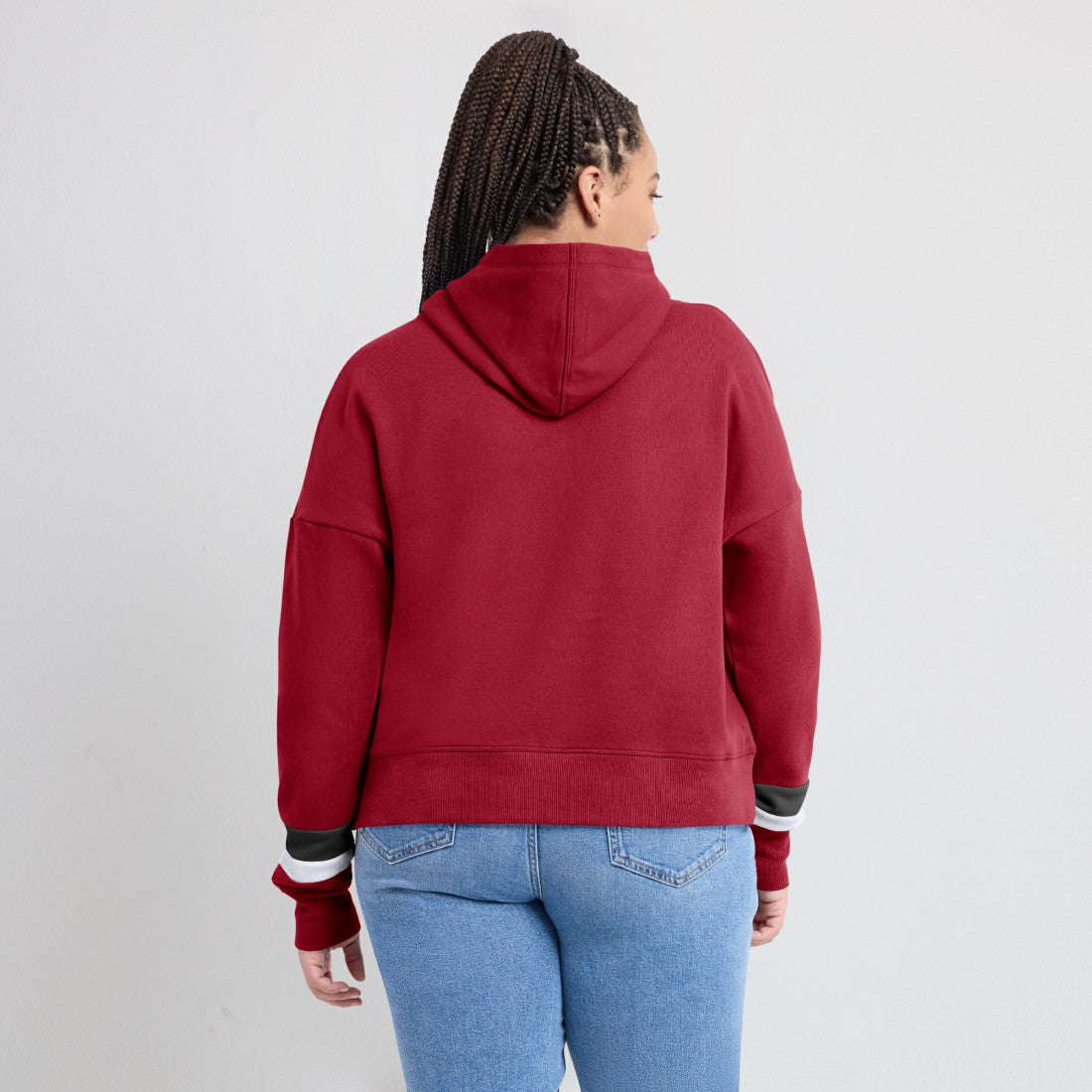 Tampa Bay Buccaneers Women's Over Under Pullover Hoodie - Red for sale