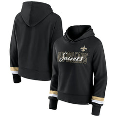 New Orleans Saints Women's Over Under Pullover Hoodie - Black discount