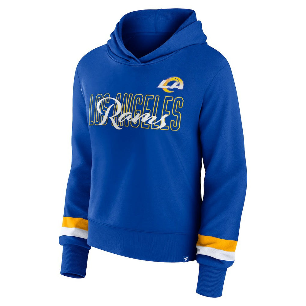 Los Angeles Rams Women's Over Under Pullover Hoodie - Royal cheap